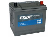 EXIDE EA654 PREMIUM_аккумуляторная батарея 19.5 для MAZDA 6 седан (GG) 1.8 2002-2007, код двигателя L813,L823,L828, V см3 1798, кВт 88, л.с. 120, бензин, EXIDE EA654